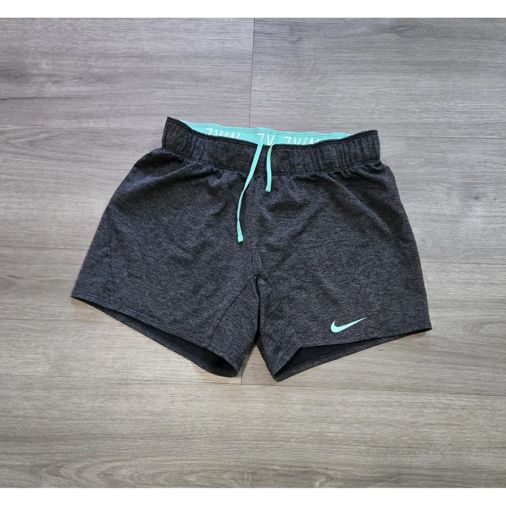 Nike Dri-FIT Women's Gray Mint Green Knit Athletic Shorts Size XS